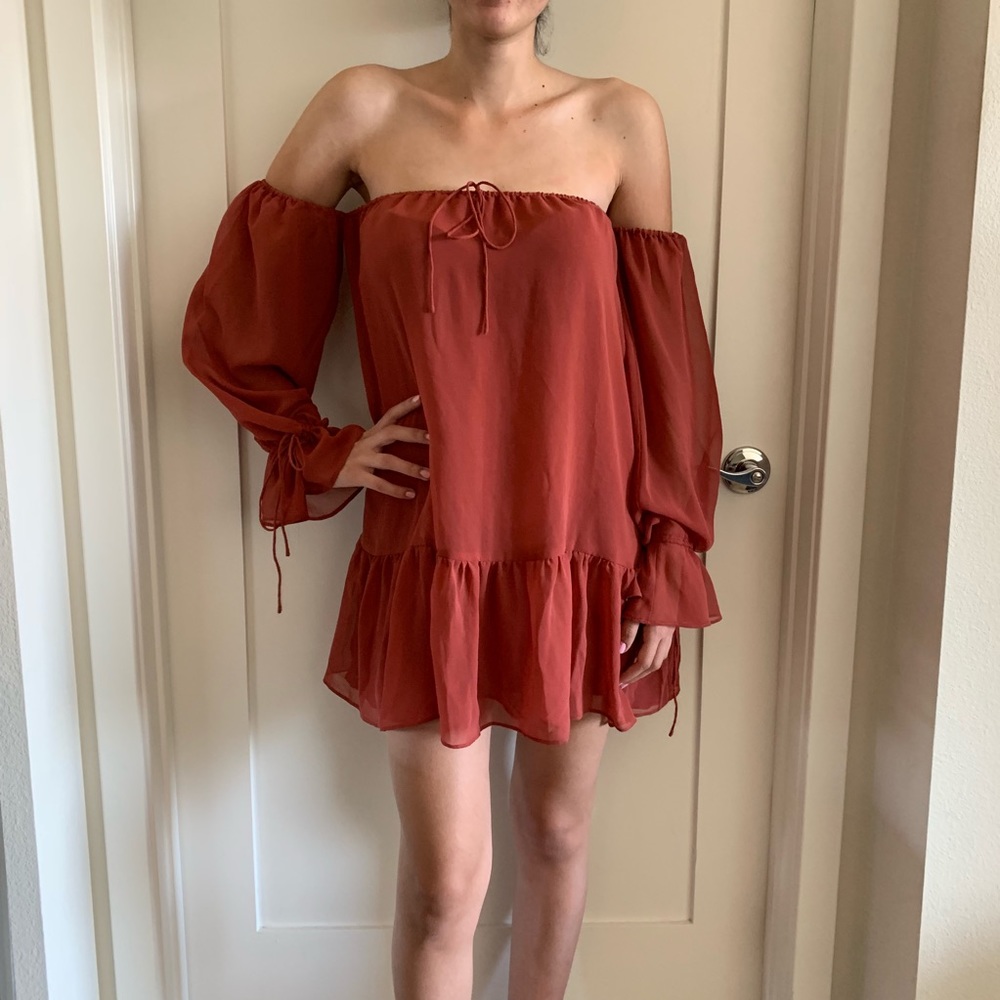 Tularosa off the shoulder tunic dress